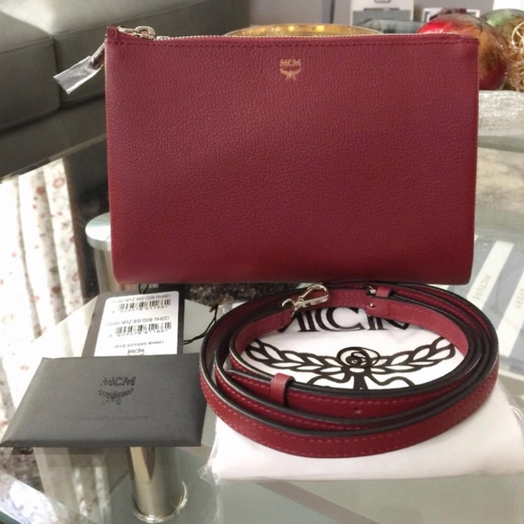 mcm double zip crossbody
